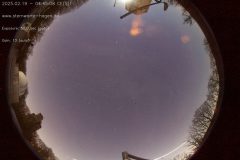 Verglühende Raktenstufe (Space-X/Falcon 9) am 20.02.2025 um 04:45 Uhr MEZ (Foto: AllSky-Kamera  der Volkssternwarte Hagen)