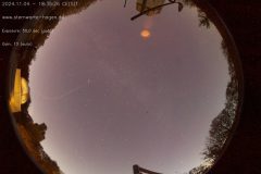 Starlink-Satelliten (Space-X) am 04.11.2024 um 18:35 Uhr MEZ (Foto: AllSky-Kamera  der Volkssternwarte Hagen)