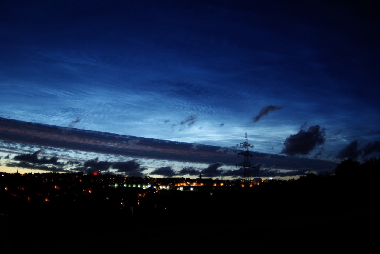 Nachtleuchtende Wolken am 5. Juli 2020 (Foto: Peter Stolzen)