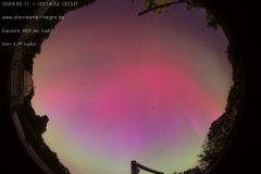 Polarlicht am 11.05.2024 um 00:14 Uhr MESZ über Hagen (Foto: AllSky-Kamera  der Volkssternwarte Hagen)