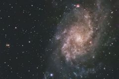 Galaxie Messier 33 im Sternbild Dreieck (Foto: Dirk Panczyk, Bildbearbeitung: Christoph Treß)