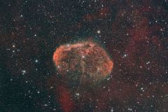 Sichel- oder Crescent-Nebel NGC6888 im Sternbild Schwan (Foto: Christoph Treß)