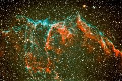 Cirrusnebel NGC 6995 im Sternbild Schwan (Foto: Karl-Heinz Gronemeyer)