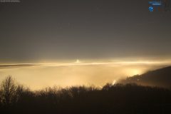 Nebel und Sterne über Hagen am 18.01.2025 (Foto: Wetternetz Hagen & Volkssternwarte Hagen)