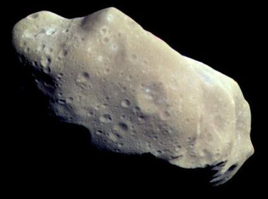 Kleinplanet Ida mit Einschlagkratern. Courtesy NASA/JPL-Caltecleinplanet Ida mit Einschlagkratern. Courtesy NASA/JPL-Caltech